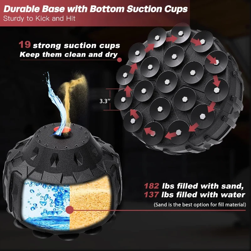 Dripex Upgrade Freestanding Punching Bag with Stand — 70"" Heavy Boxing Bag for Adults & Teens, MMA and Home Fitness