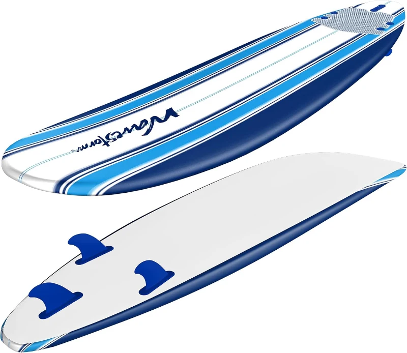Wavestorm 8' Classic Foam Longboard – Wax-Free Soft Top for Adults & Kids