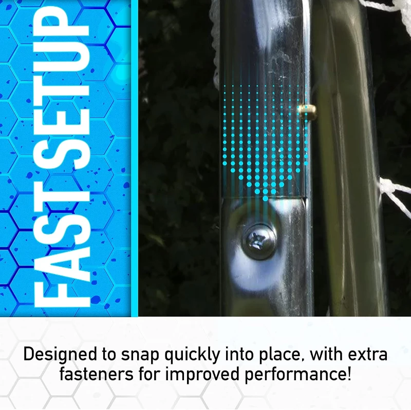 Franklin Sports Competition Portable Steel Soccer Goal – Backyard Regulation Net for Adults & Youth with Ground Stakes – Multiple Sizes & Colors