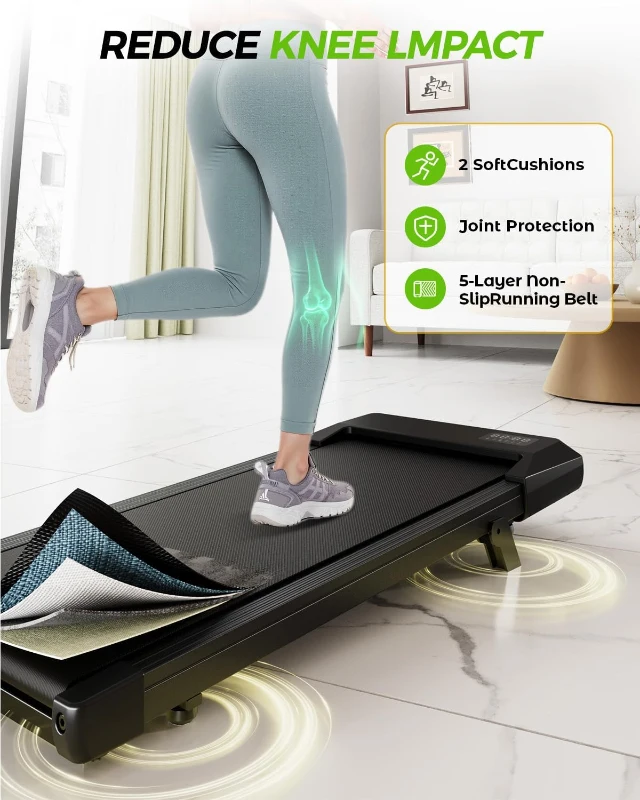 Superun 6% Incline Walking Pad – Compact Under-Desk Treadmill with LED, App & Remote, 2.5 HP Quiet Motor, 300 lb Capacity