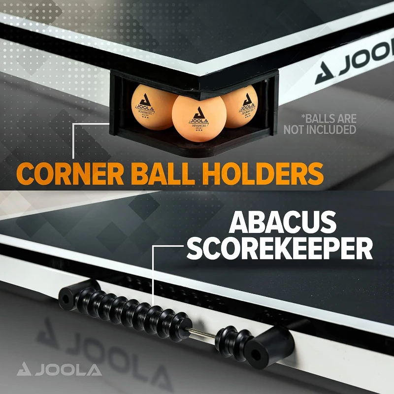 JOOLA Rally TL Professional Indoor Ping Pong Table (9'x5') w/ Quick-Clamp Net & Post — Tournament Quality, Fast Assembly, Playback Mode