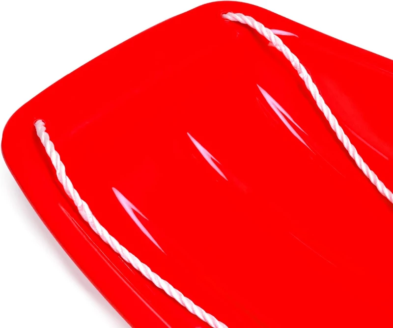 Best Choice Products 35"" Kids Plastic Toboggan Sled with Pull Rope and Dual Handles