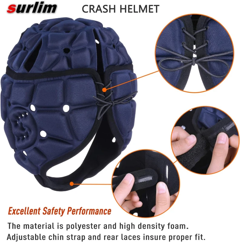 Soft Shell Scrum Cap Headgear for Rugby & Flag Football — Protective Helmet for Youth and Adults