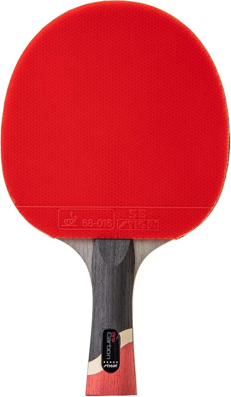 STIGA Pro Carbon Tournament-Level Table Tennis Racket with Carbon Technology — Red & Blue