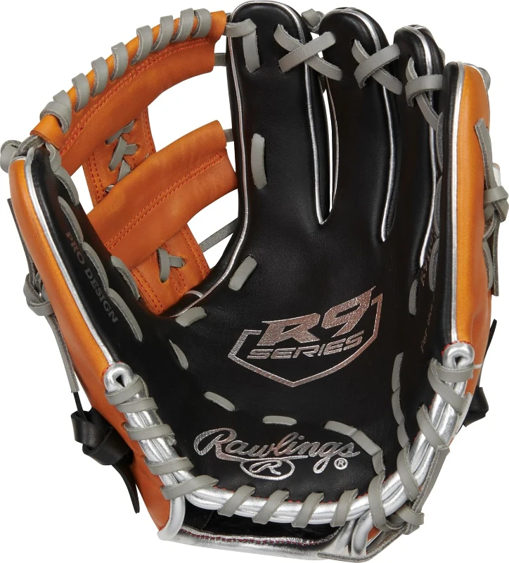 Rawlings R9 Youth Contour FIT Baseball Glove, 11\""–12\"", Multiple Styles