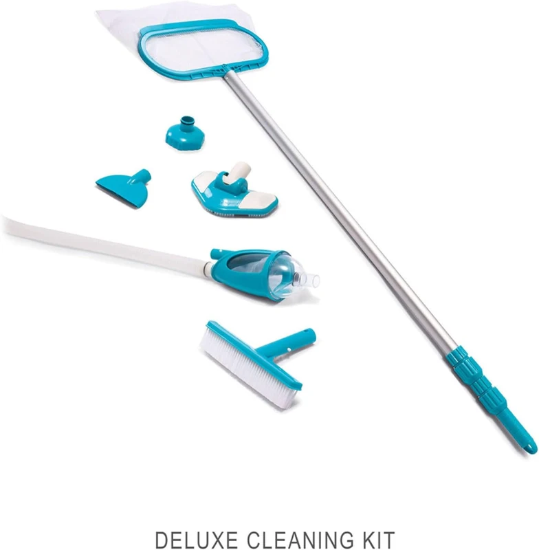 Intex 26367EH XTR Frame Rectangular Pool 24ft x 12ft x 52in with Krystal Clear Sand Filter, Removable Ladder, Cover and Ground Cloth – Large Above-Ground Backyard Pool