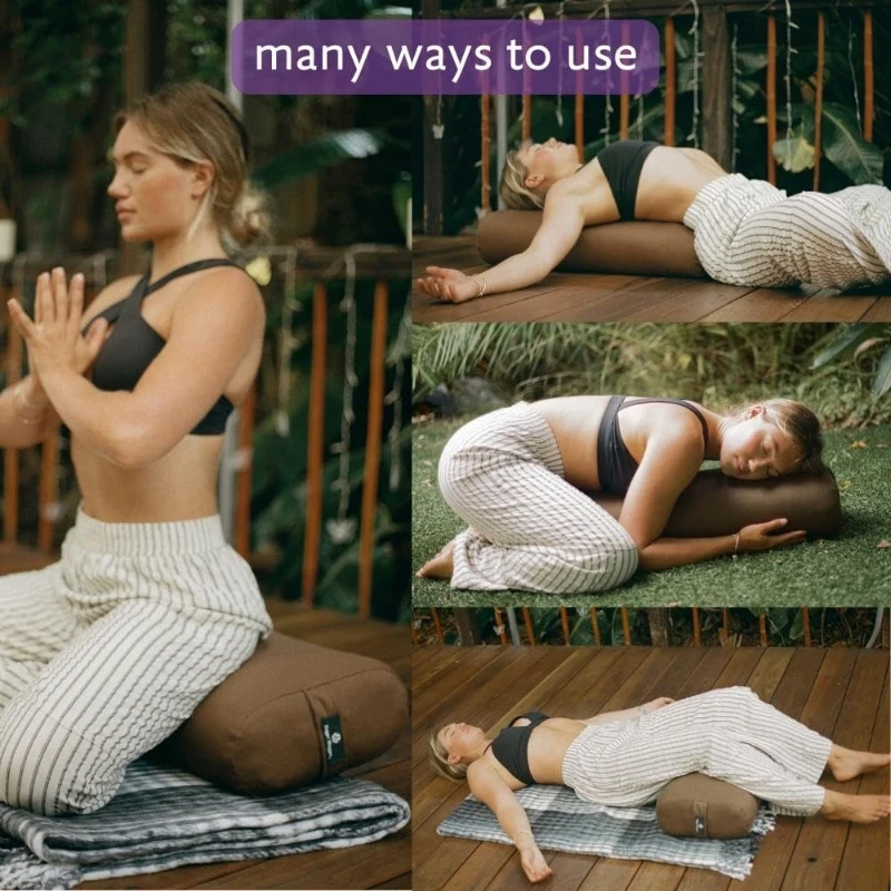 Hugger Mugger Standard Yoga Bolster — Firm, Supportive, Upholstery-Grade Fabric, Handmade in USA