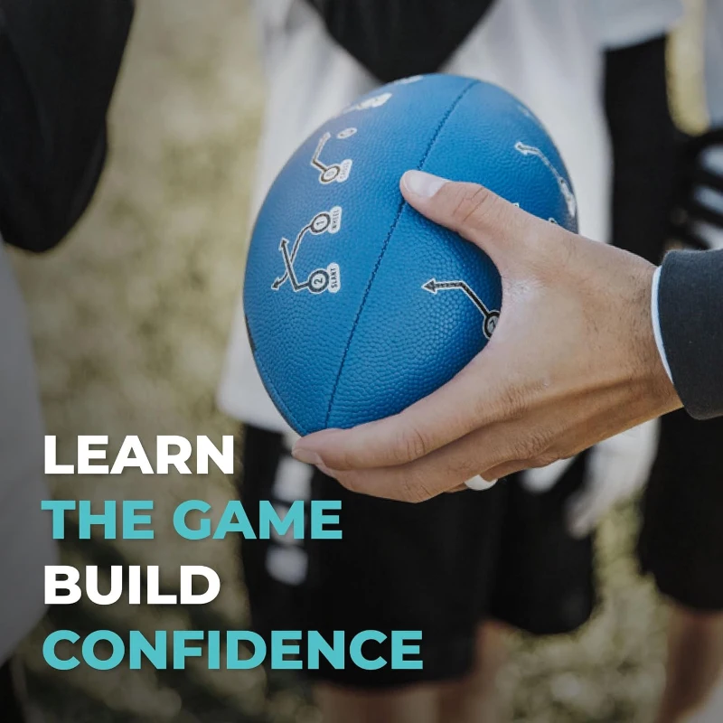 Youth Junior & Peewee Football with 10 Passing Routes — Leather Kids Football (Junior & Peewee Sizes) Endorsed by Drew Brees, Great for Ages 6–12