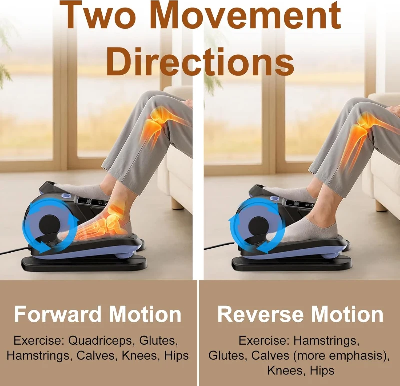 VIVURN 028 Under-Desk Elliptical — Motorized Seated Leg Exerciser, 12 Speeds & 5 Modes, Quiet Low-Impact Pedaler for Seniors (As Seen on TV)