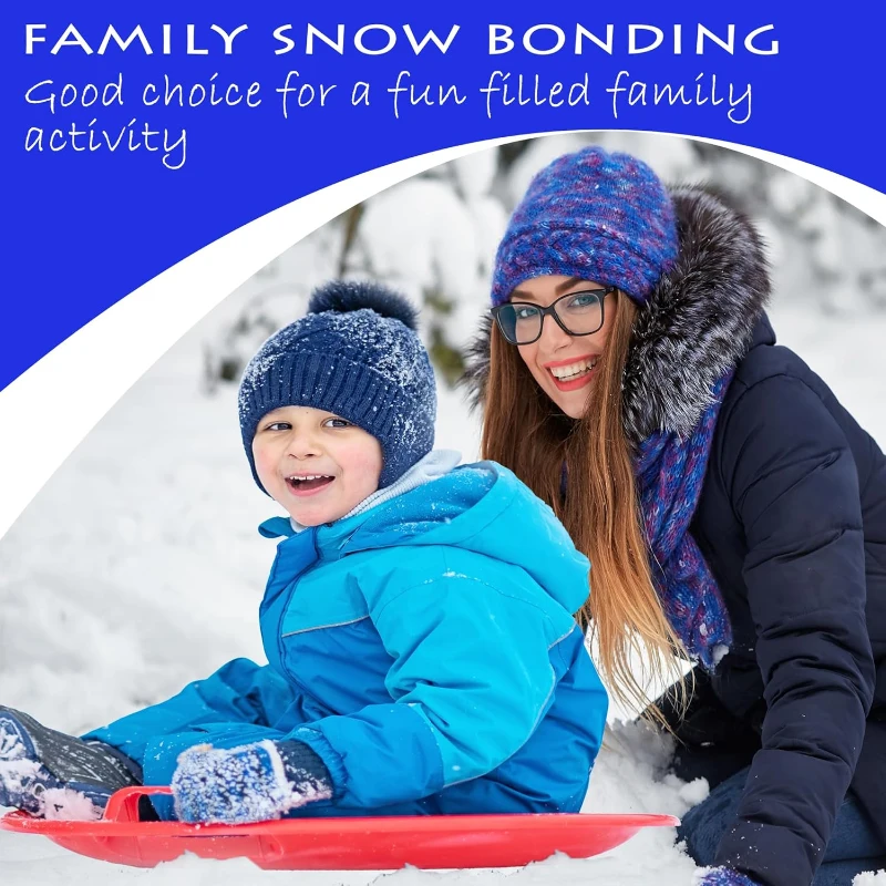 Slippery Racer Downhill Pro 26-inch Heavy-Duty Cold-Resistant Plastic Saucer Sled with Dual Molded Handles