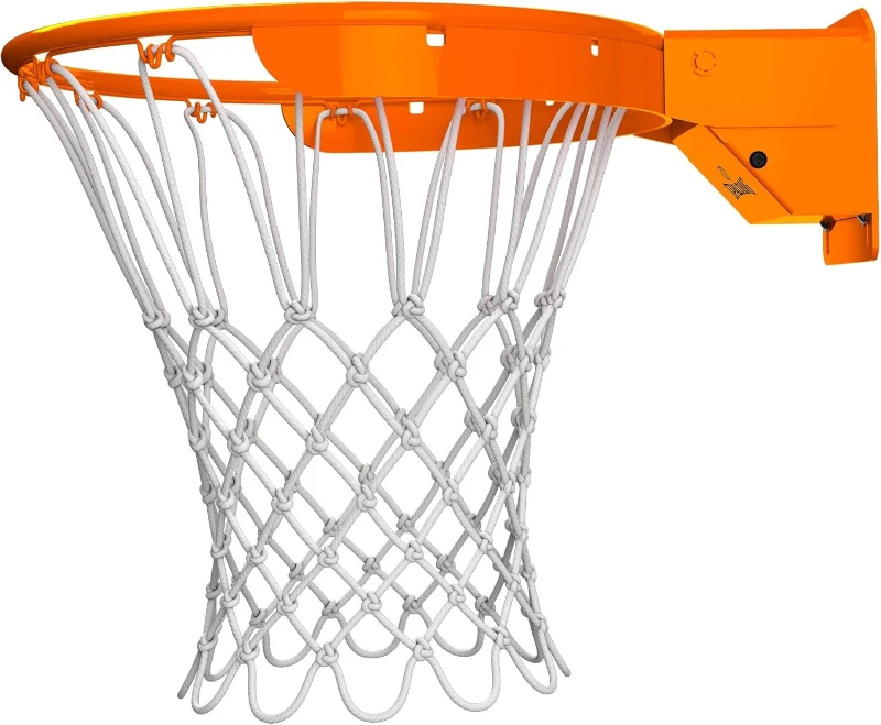 Spalding 18-inch Regulation Steel Basketball Rim with Included Net — Choose Fixed or Breakaway, Replacement for Indoor/Outdoor Use