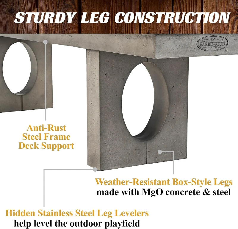 Barrington 11-ft Outdoor Shuffleboard Table — Competition-Grade Design with Puck Sets