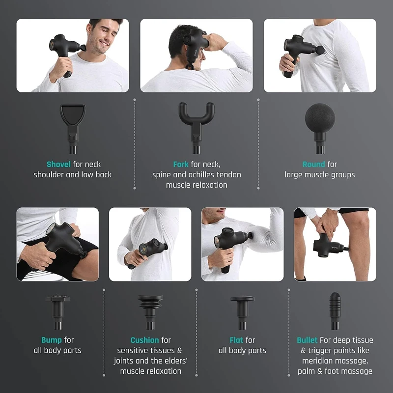 Mebak 3 Deep Tissue Massage Gun — Professional Muscle Percussion, Quiet & Portable, Gift for Athletes