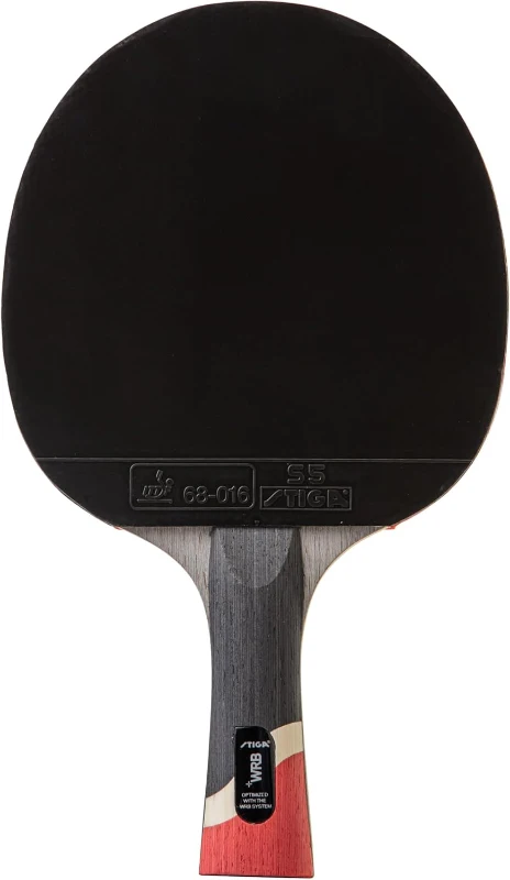 STIGA Pro Carbon Tournament-Level Table Tennis Racket with Carbon Technology — Red & Blue