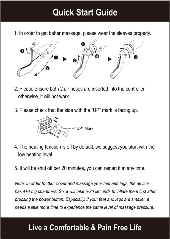 FIT KING Upgraded Air Compression Leg & Foot Massager with Heat, Built-in Pressure Sensor and LCD Display — Full Leg Relief for Circulation, Swelling, Edema & RLS