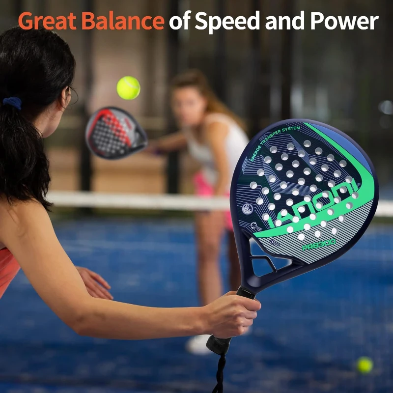 Carbon Fiber Surface Padel Racket with EVA Memory Flex Foam Core – Lightweight Paddle