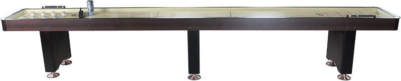 Playcraft Woodbridge Shuffleboard Table w/ Storage Cabinet — Game Table Set Includes Abacus, 8 Pucks, Brush & USA-Made Speed Wax — Pro-Style Climate Adjusters (Made in USA)