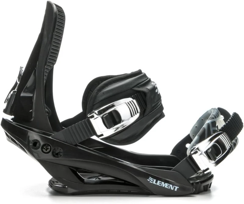 5th Element Summit Stealth Men's Snowboard Bindings — Universal Mounting Disc & Hardware for New or Replacement Boards, Beginner–Intermediate