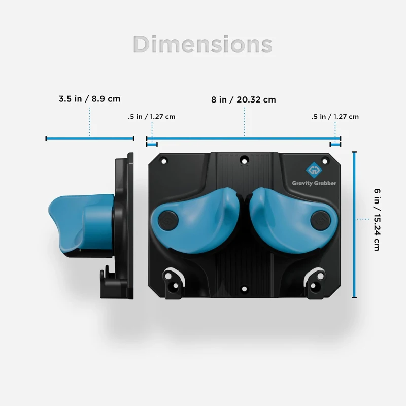 Gravity Grabber 3-Pack - Ski & Snowboard Wall Rack with Anti-Slip, Gravity-Locking Arms | Garage & Gear Organizer