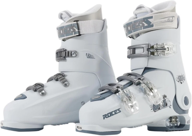 Roces IDEA UP Adjustable Kids Ski Boots — Youth & Toddler Expandable Downhill Boots (Size 22.5–25.5) for Girls & Boys
