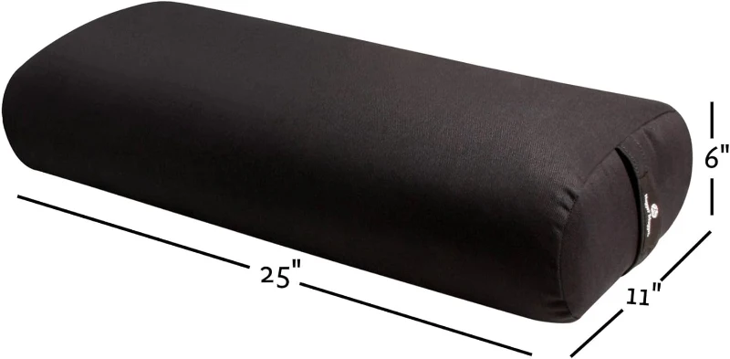 Hugger Mugger Standard Yoga Bolster - Firm, Handcrafted Cotton-Cover Bolster