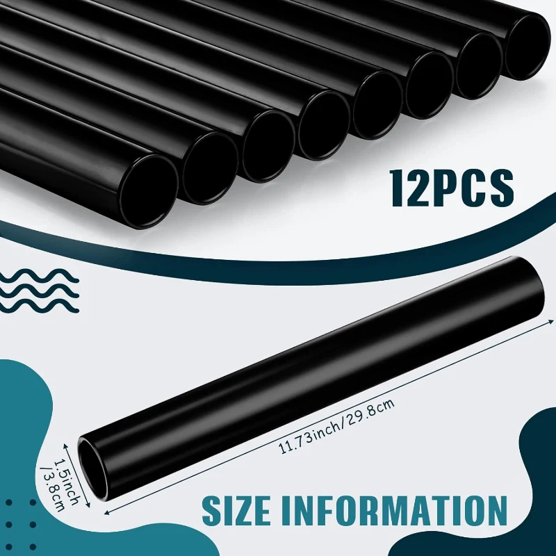 Hanaive 12-Pack Aluminum Relay Batons — Official 11.73 x 1.5 in Size, Non-Slip Grip, Corrosion-Resistant