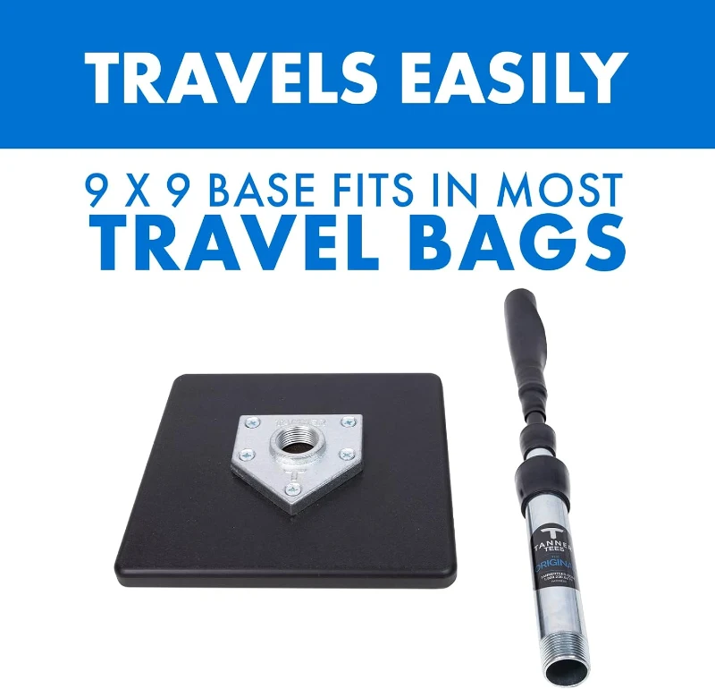 Tanner Tee Original Pro Hitting Tee – Adjustable 26""–43"", Steel Shaft, Composite Base, Flextop