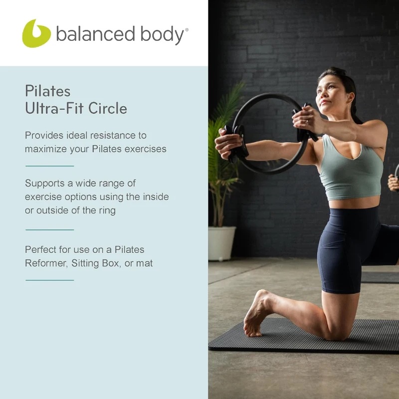 Balanced Body Ultra-Fit Pilates Circle – 15"" Exercise Ring for Thighs, Legs & Full-Body Pilates at Home or Studio
