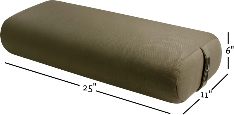 Hugger Mugger Standard Yoga Bolster - Firm Support, Handcrafted, Durable