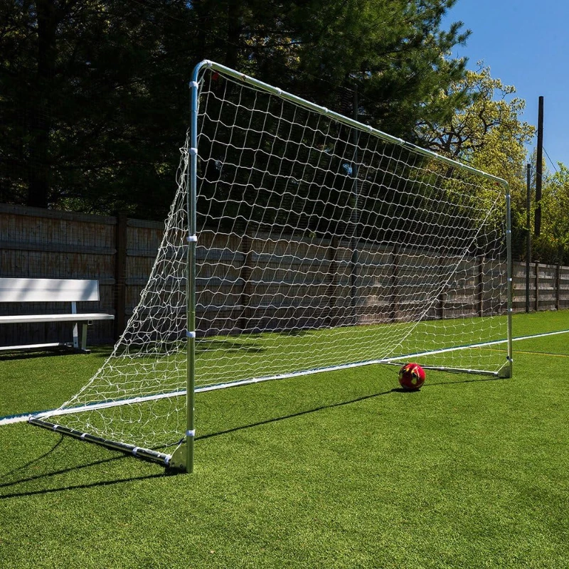 Franklin Sports Competition Folding Steel Soccer Goal with Net & Ground Stakes — 12' x 6' Regulation Backyard Goal (Adult & Youth, Multiple Sizes/Colors)