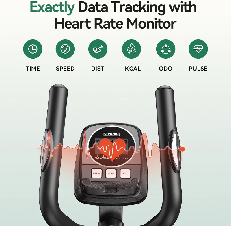 Niceday Home Magnetic Elliptical Trainer — 15.5–19 in Stride, 16 Resistance Levels, 400 lb Capacity, Kinomap Compatible