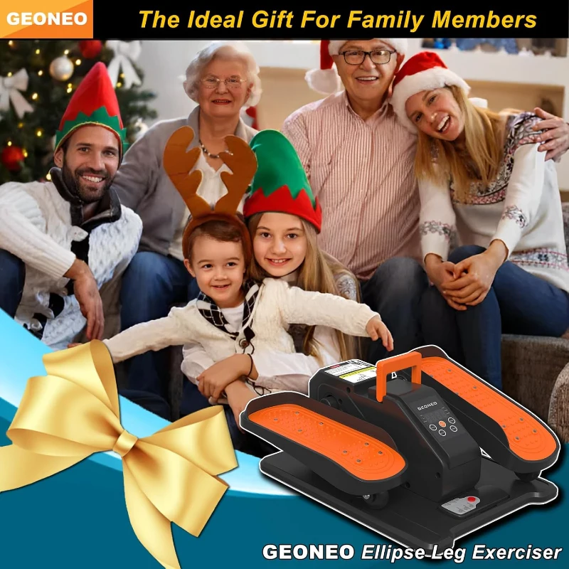 Under-Desk Electric Elliptical for Seniors, Quiet Portable Seated Pedal Exerciser with Remote, Manual & Auto Modes, 12 Speeds