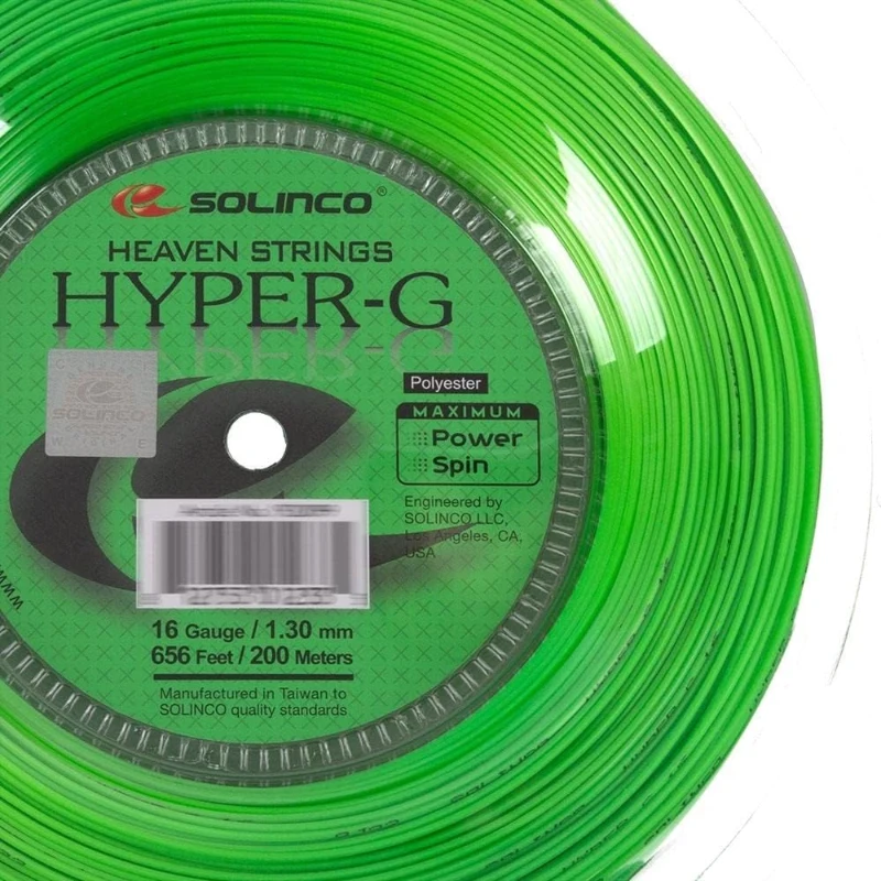 Solinco Hyper-G Co-Polyester String Reel 656 ft / 200 m — Extreme Spin, Power & TruTension Long-Life Polyester