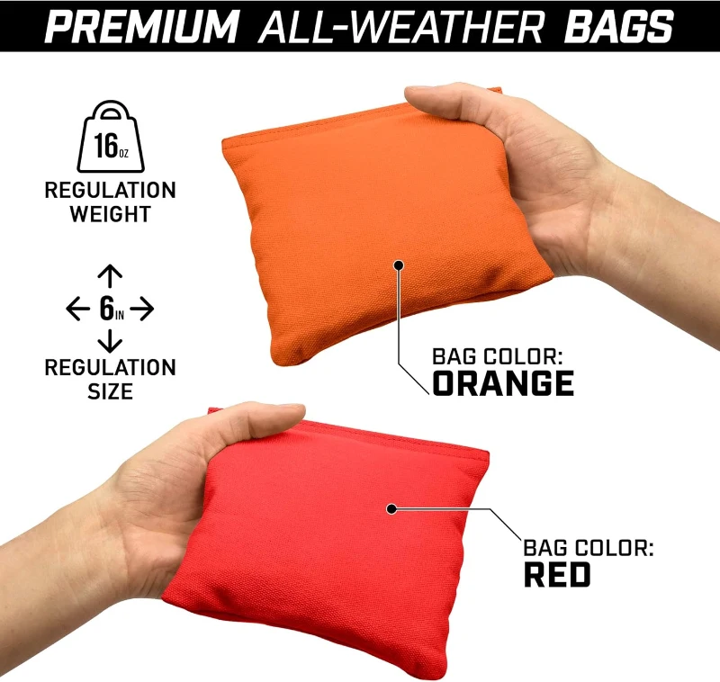 GoSports Regulation 4 ft x 2 ft Wooden Cornhole Set, Light Brown Finish - Includes Carrying Case & Multiple Bean Bags