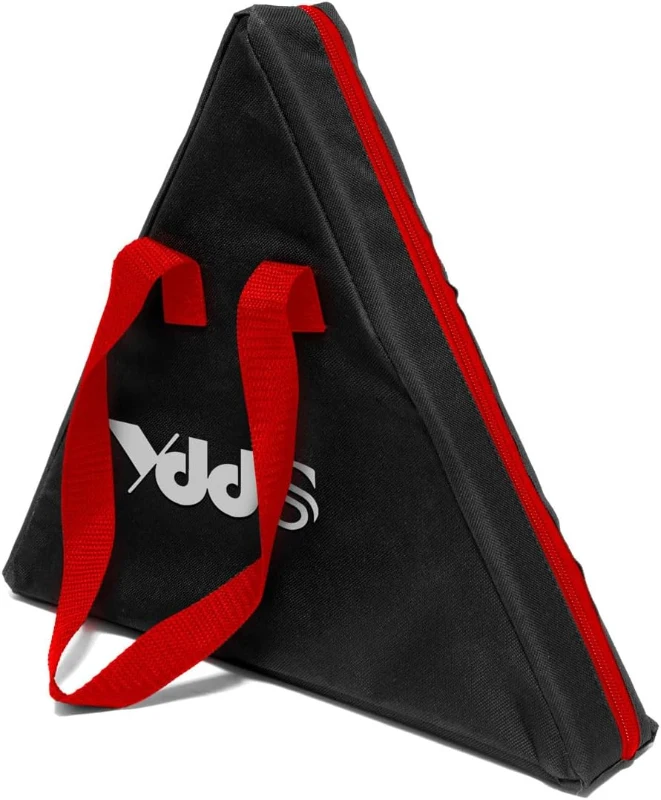 Shuffleboard Bowling Pin Set — 10 Premium Hardwood Pins, Resin Bowling Ball, Durable Triangular Pinsetter & Carry Bag — For Shuffleboard Games