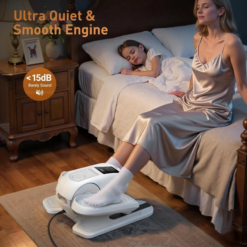 Under-Desk Elliptical Exercise Machine — 12-Speed Seated Foot Pedal Trainer with Auto/Manual Modes, Portable Electric Ellipse for Seniors (As Seen on TV)