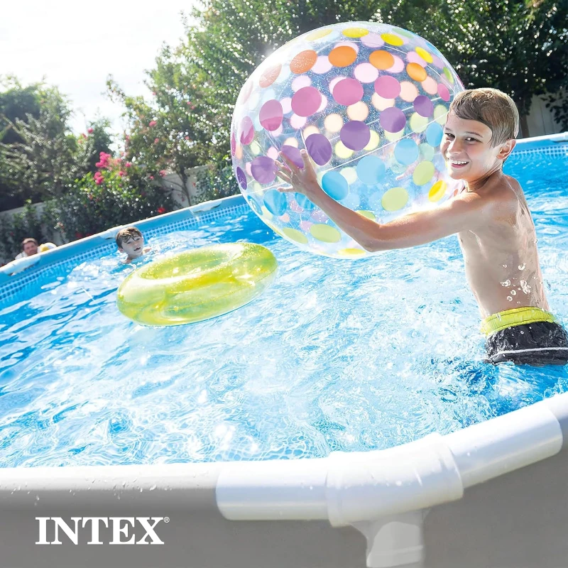 Intex Prism Frame 12ft x 30in Above Ground Pool Set with 530 GPH Cartridge Pump, Super-Tough PVC, Rust-Resistant Frame — 1,718 Gallon Capacity