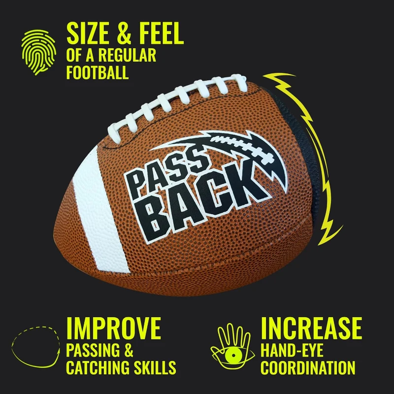 Passback Official Composite Football - High School Training Ball (Ages 14+), Ships Deflated