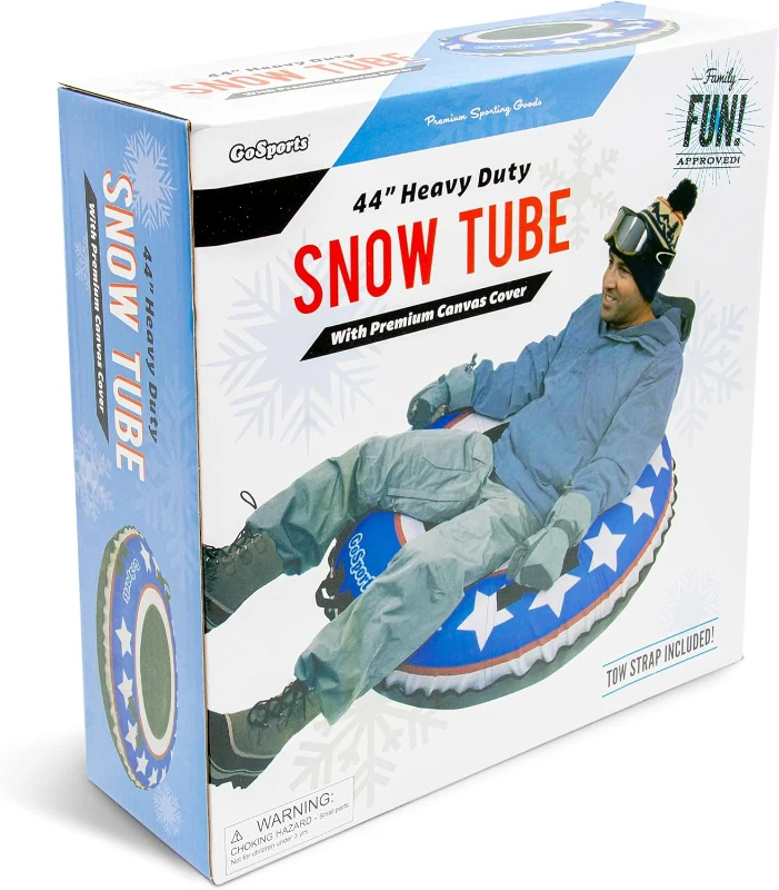 GoSports 44"" Heavy-Duty Winter Tube with Premium Canvas Cover — Commercial Sled, Multiple Styles Available