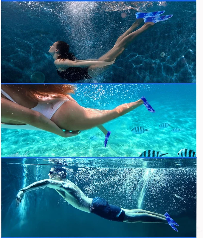 Prsca Short Youth Fins — Kids Swim Flippers for Lap Training, Suitable for Children, Girls, Boys and Beginners