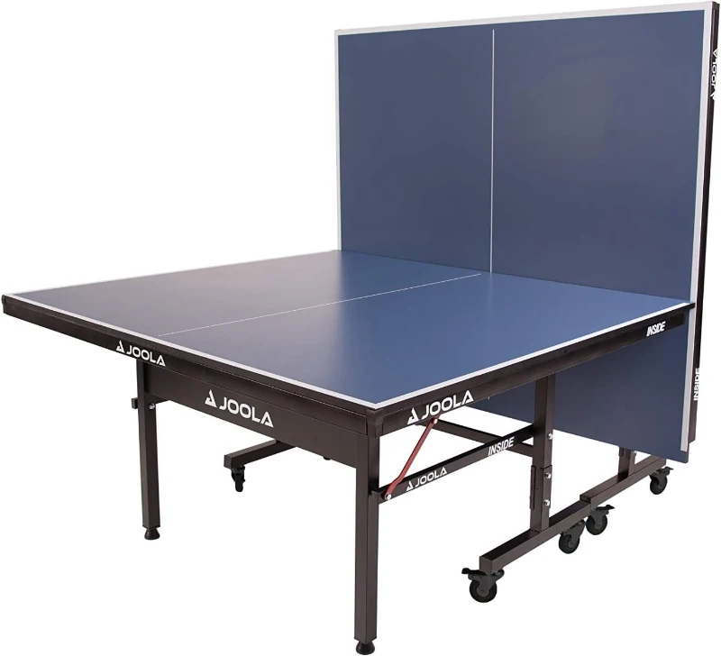 JOOLA Inside Professional 9x5 ft MDF Indoor Ping Pong Table – 25 mm Tournament-Thickness Top, Quick-Clamp Net & Post, 10-Min Assembly, Foldable Playback Mode