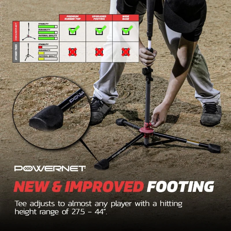PowerNet 7x7 Baseball/Softball Training Kit with Tee, Weighted Balls, Strike Zone & Ball Caddy