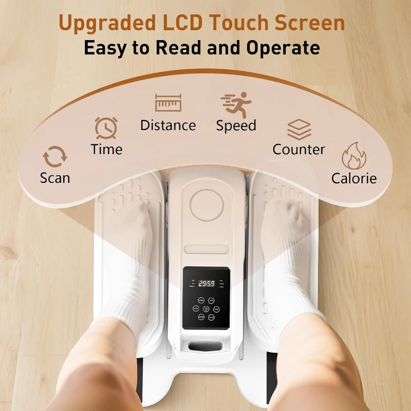 Under-Desk Elliptical Exercise Machine — 12-Speed Seated Foot Pedal Trainer with Auto/Manual Modes, Portable Electric Ellipse for Seniors (As Seen on TV)