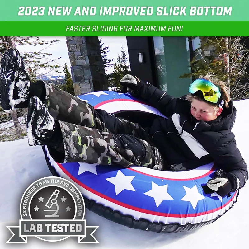 GoSports 44"" Heavy-Duty Winter Tube with Premium Canvas Cover — Commercial Sled, Multiple Styles Available