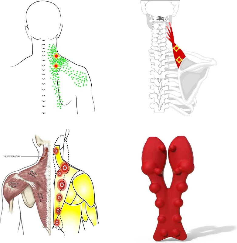 Trapezius Trigger Point Massager — Myofascial Release Tool for Neck & Shoulder Pain, Suboccipital Release, Posture Support, Upper Back Pain & Tension Headache Relief