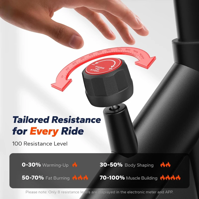 Merach Magnetic Stationary Bike S36 – Quiet Home Spinning Bike with Cushioned Seat, 330 lb Capacity, Exclusive App, Tablet Mount & Guided Workouts