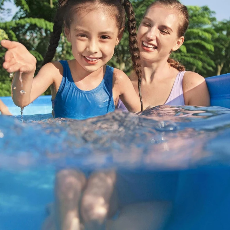 Bestway Steel Pro MAX 15' x 48"" Round Metal Frame Above-Ground Backyard Pool for Families (Pool Only)