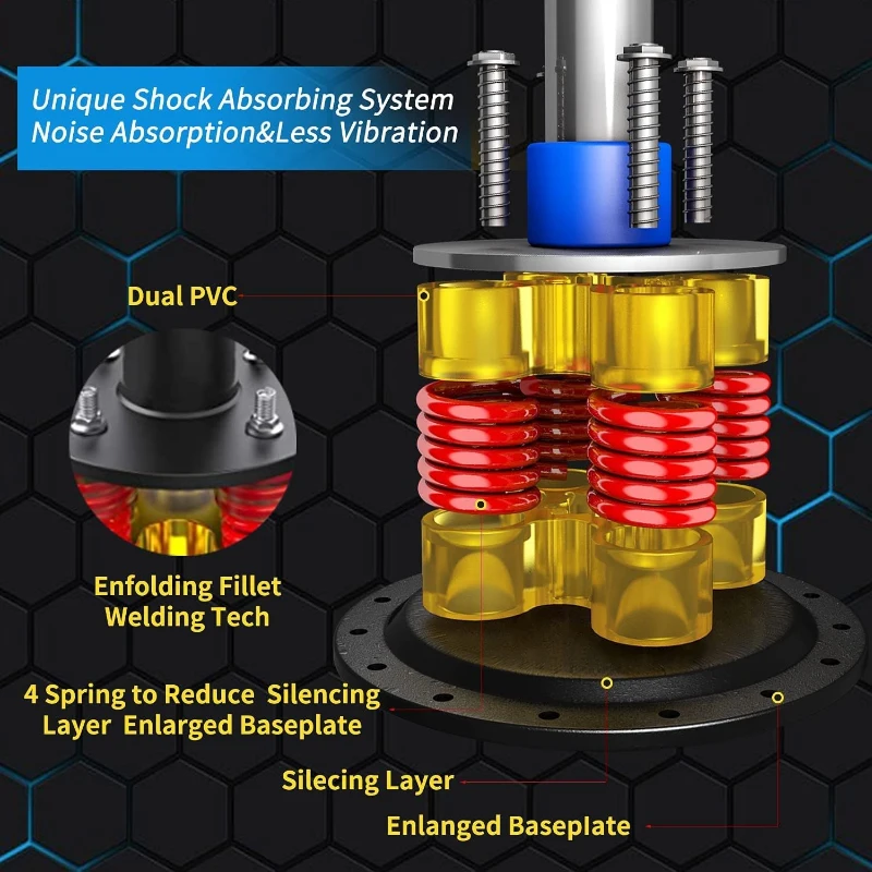 Feikuqi 205lb Standing Punching Bag for Adults - Heavy Duty Kickboxing Bag with Shock Absorber & Suction Cup Base, Stand-Up Boxing Bag for Home/Office