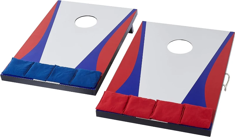Amazon Basics Cornhole Set — Blue and Red