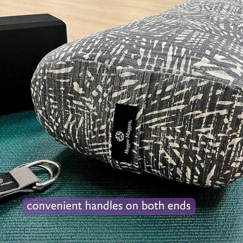 Hugger Mugger Standard Yoga Bolster - Firm, Handcrafted Cotton-Cover Bolster